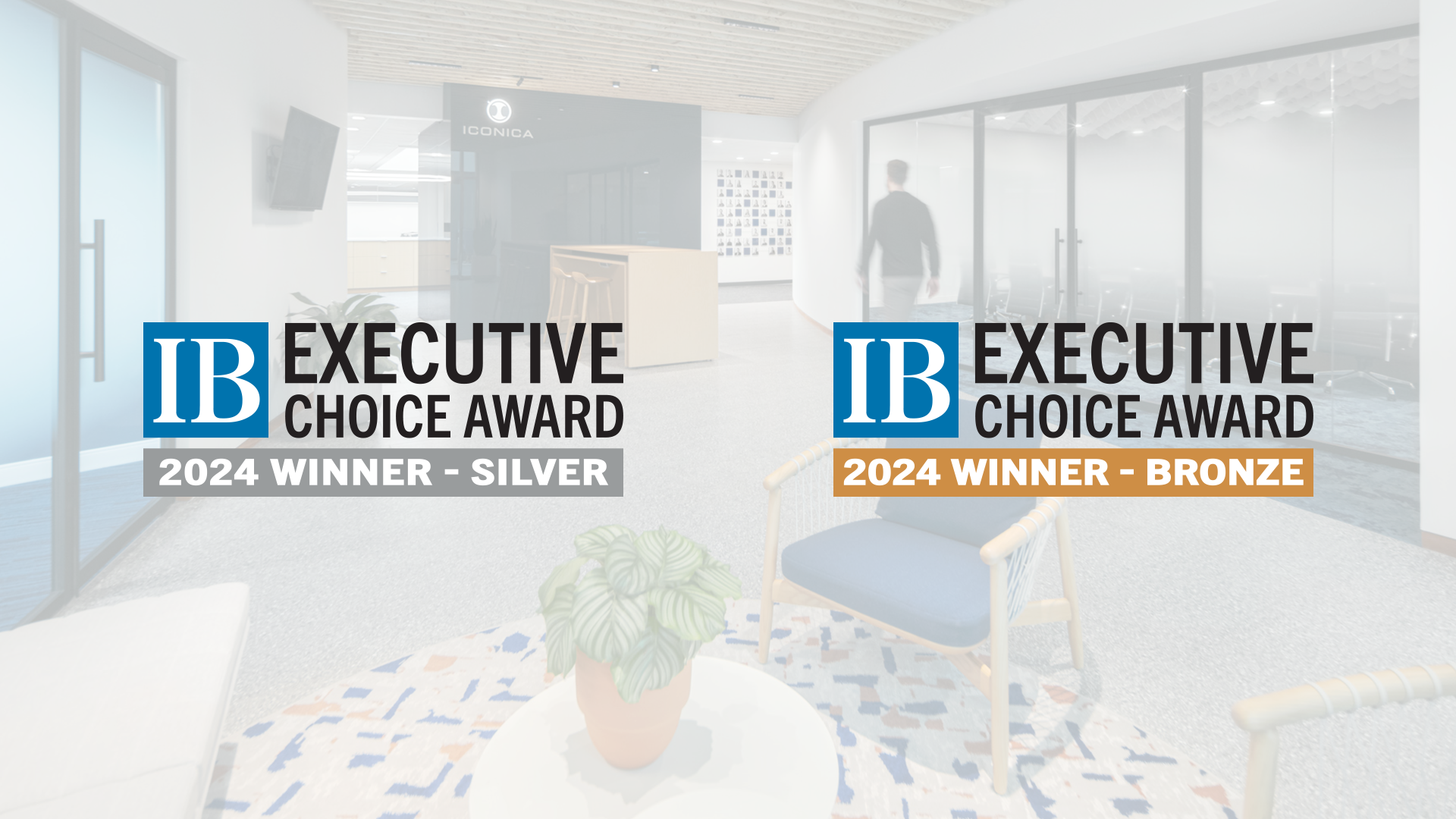 graphic with IB executive choice award logos