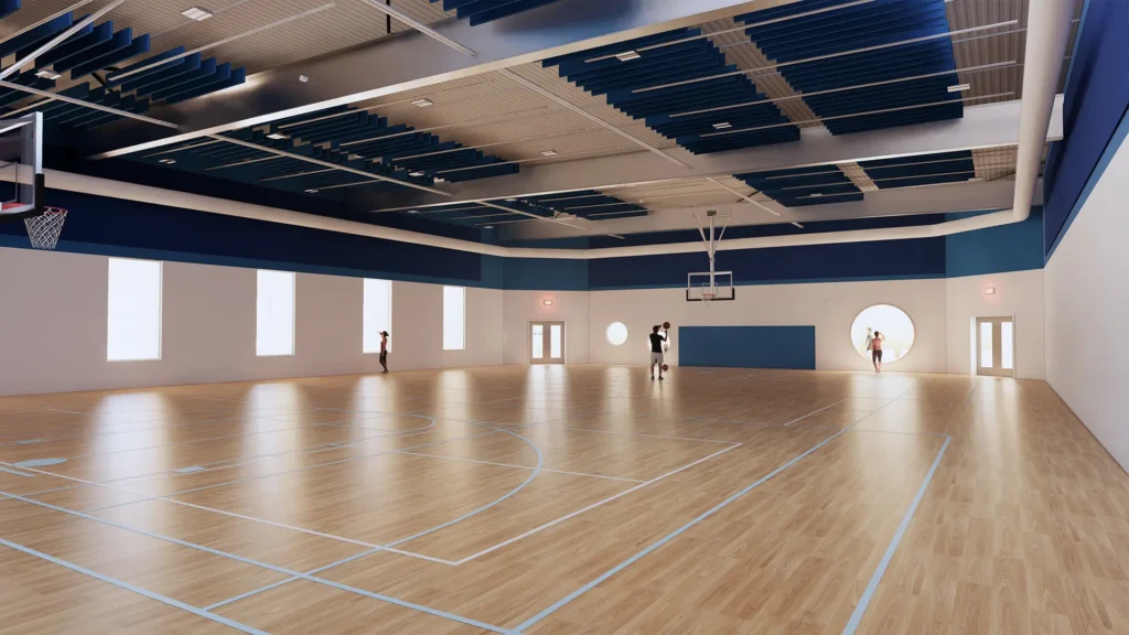 MSCR West full-sized gymnasium design rendering, Madison WI